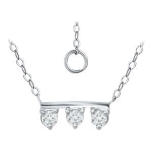 Giani Bernini Cubic Zirconia Bar 18" Pendant Necklace Sterling Silver New